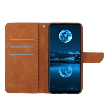 For Xiaomi Redmi 10A Stitching Embossed Leather Phone Case(Brown) - Xiaomi Cases by buy2fix | Online Shopping UK | buy2fix