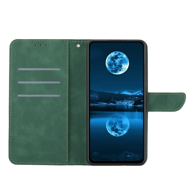 For Xiaomi Redmi 10C Stitching Embossed Leather Phone Case(Green) - Xiaomi Cases by buy2fix | Online Shopping UK | buy2fix