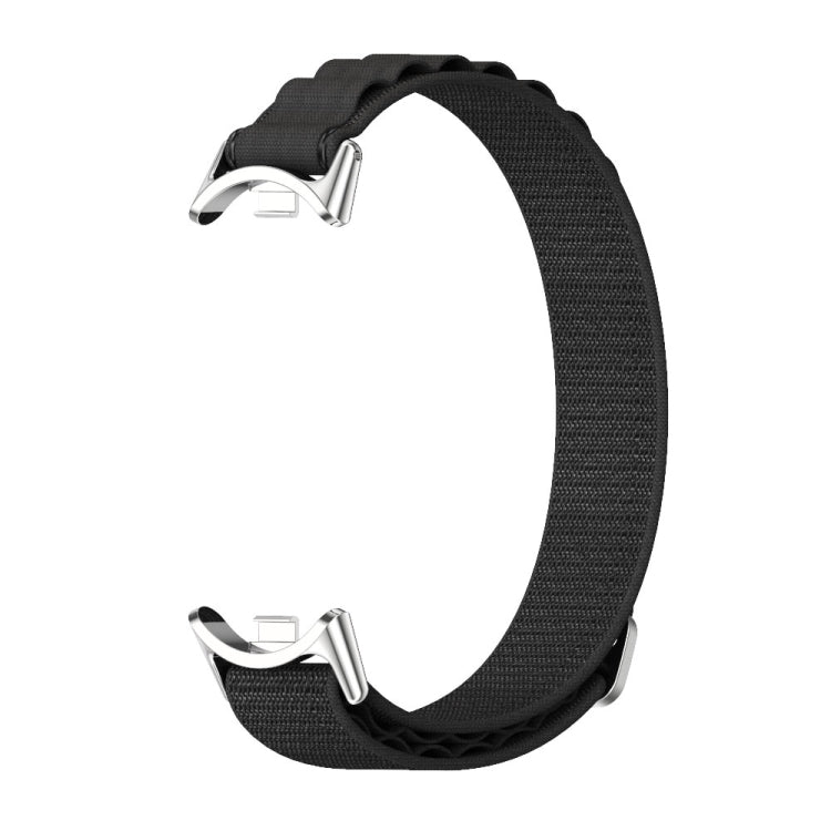 For Xiaomi Mi Band 8 / 9 / 9 NFC Mijobs Nylon Breathable Watch Band(Black Silver) - Watch Bands by MIJOBS | Online Shopping UK | buy2fix