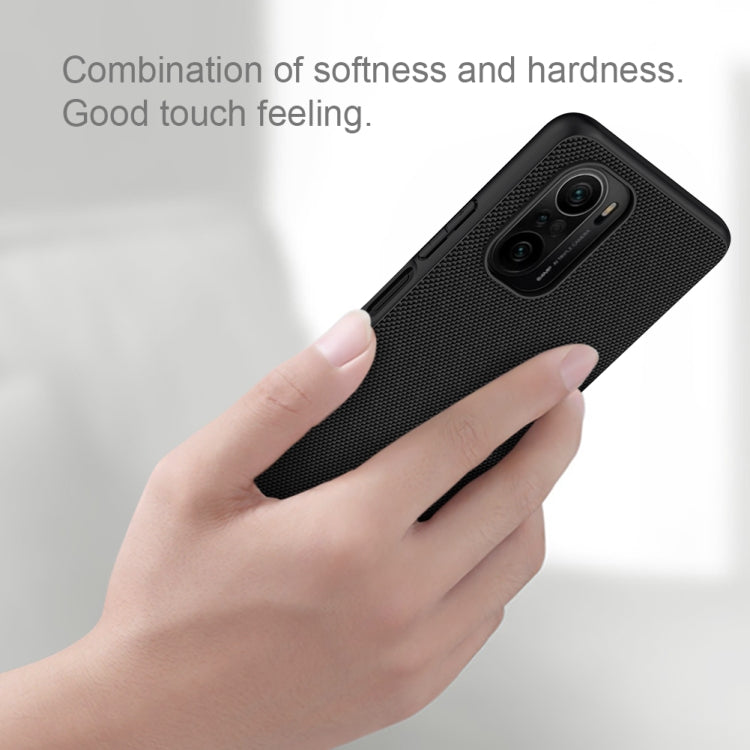 For Xiaomi Redmi K40 / K40 Pro / K40 Pro+ NILLKIN Shockproof TPU + PC Textured Phone Case(Black) - Xiaomi Cases by NILLKIN | Online Shopping UK | buy2fix