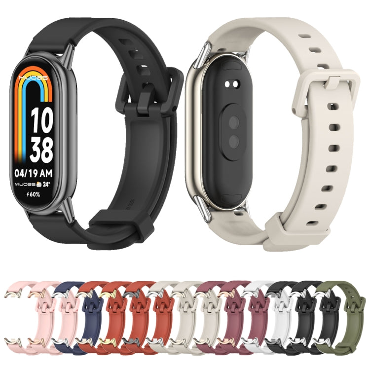 For Xiaomi Mi Band 8 / 9 / 9 NFC Mijobs Silicone Breathable Watch Band(Pink Light Gold) - Watch Bands by MIJOBS | Online Shopping UK | buy2fix