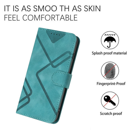 For Honor Magic5 Lite 5G Line Pattern Skin Feel Leather Phone Case(Light Blue) - Honor Cases by buy2fix | Online Shopping UK | buy2fix