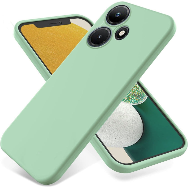 For Infinix Hot 30 Play Pure Color Liquid Silicone Shockproof Phone Case(Green) - Infinix Cases by buy2fix | Online Shopping UK | buy2fix