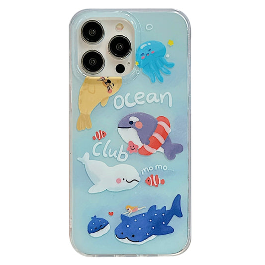 For iPhone 14 Pro IMD Cute Animal Pattern Phone Case(Seal) - iPhone 14 Pro Cases by buy2fix | Online Shopping UK | buy2fix