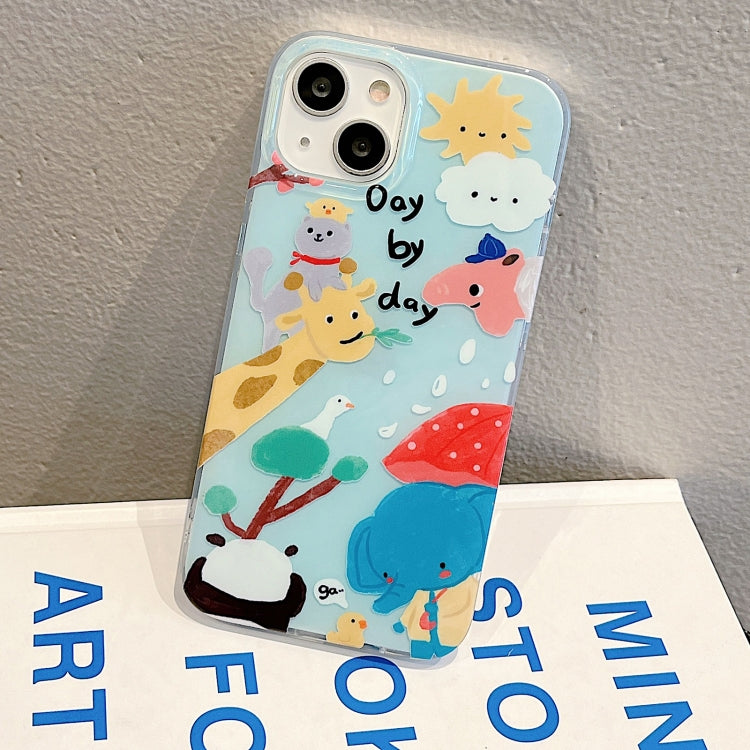 For iPhone 13 Pro IMD Cute Animal Pattern Phone Case(Giraffe) - iPhone 13 Pro Cases by buy2fix | Online Shopping UK | buy2fix