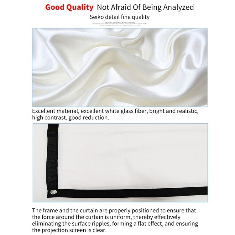 Simple Folding Thin Polyester Projector Film Curtain, Size:30 inch 16:9 - Other by buy2fix | Online Shopping UK | buy2fix