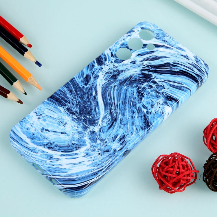 For Samsung Galaxy S22+ 5G Marble Pattern Phone Case(Navy Blue White) - Galaxy S22+ 5G Cases by buy2fix | Online Shopping UK | buy2fix