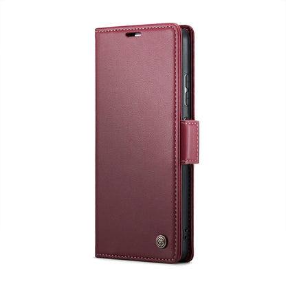 CaseMe 023 Butterfly Buckle Litchi Texture RFID Anti-theft Leather Phone Case For Xiaomi Poco X5 Pro 5G/Redmi Note 12 Pro 5G Global(Wine Red) - Xiaomi Cases by CaseMe | Online Shopping UK | buy2fix