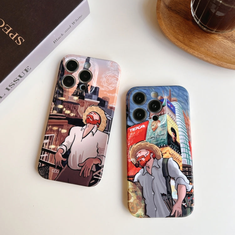 For iPhone 11 Pro Max Precise Hole Oil Painting Pattern PC Phone Case(Edifice) - iPhone 11 Pro Max Cases by buy2fix | Online Shopping UK | buy2fix