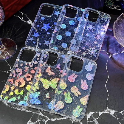For iPhone 13 Pro Max Little Star Series Glitter Powder TPU Phone Case(Little Rabbit) - iPhone 13 Pro Max Cases by buy2fix | Online Shopping UK | buy2fix
