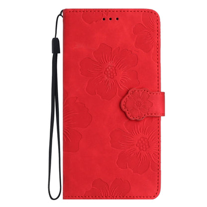 For Xiaomi Redmi Note 12S Flower Embossing Pattern Leather Phone Case(Red) - Xiaomi Cases by buy2fix | Online Shopping UK | buy2fix