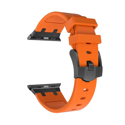AP Silicone Watch Band For Apple Watch 38mm(Black Orange) - Watch Bands by buy2fix | Online Shopping UK | buy2fix