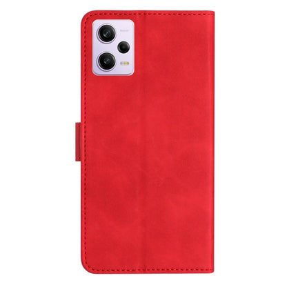 For Xiaomi Redmi Note 12 Pro 5G Global Seven Butterflies Embossed Leather Phone Case(Red) - Note 12 Pro Cases by buy2fix | Online Shopping UK | buy2fix