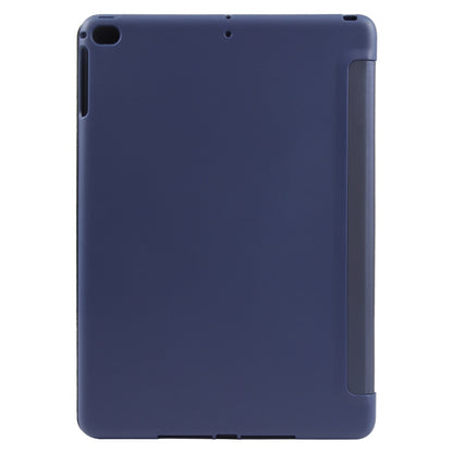 For iPad 9.7 2018 & 2017 / Air / Air2 GEBEI 3-folding Holder Shockproof Flip Leather Tablet Case(Dark Blue) - iPad 9.7 (2018) & (2017) Cases by GEBEI | Online Shopping UK | buy2fix