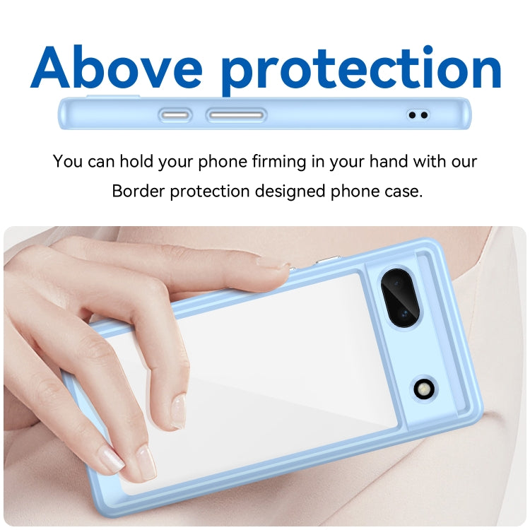 For Google Pixel 6A Colorful Series Acrylic + TPU Phone Case(Blue) - Google Cases by buy2fix | Online Shopping UK | buy2fix