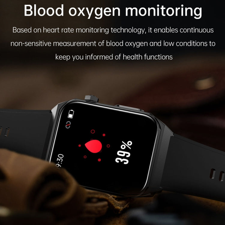 E530 1.91 inch IP68 Waterproof Silicone Band Smart Watch Supports ECG / Non-invasive Blood Sugar(Black) - Smart Watches by buy2fix | Online Shopping UK | buy2fix