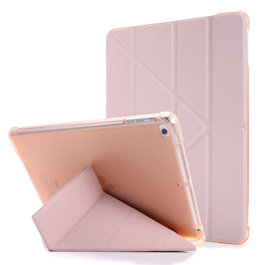 For iPad Air 2 Airbag Deformation Horizontal Flip Leather Case with Holder & Pen Holder(Pink) - Apple Accessories by buy2fix | Online Shopping UK | buy2fix