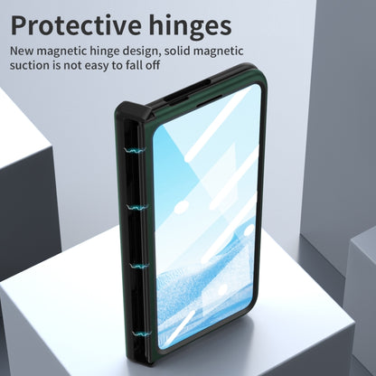 For Google Pixel Fold Napa Texture All-inclusive Phone Case(Green) - Google Cases by buy2fix | Online Shopping UK | buy2fix