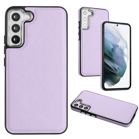 For Samsung Galaxy S22+ 5G Leather Texture Full Coverage Phone Case(Purple) - Galaxy S22+ 5G Cases by buy2fix | Online Shopping UK | buy2fix