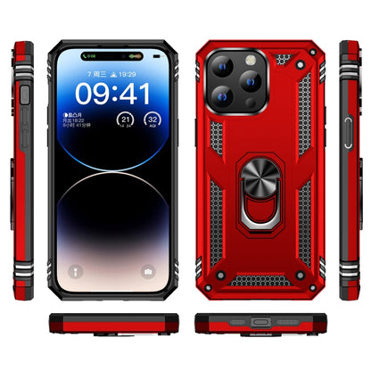 For iPhone 15 Plus Shockproof TPU + PC Phone Case with Holder(Red) - iPhone 15 Plus Cases by buy2fix | Online Shopping UK | buy2fix