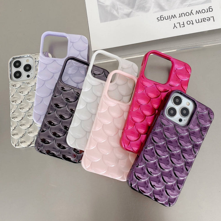 For iPhone 15 Pro Max 3D Scale Style TPU Phone Case(Deep Purple) - iPhone 15 Pro Max Cases by buy2fix | Online Shopping UK | buy2fix