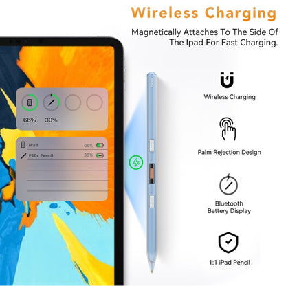 P10s Transparent Case Wireless Charging Stylus Pen for iPad 2018 or Later(Black) - Stylus Pen by buy2fix | Online Shopping UK | buy2fix