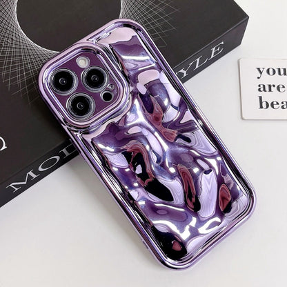 For iPhone 8 Plus / 7 Plus Electroplating Meteorite Texture TPU Phone Case(Purple) - More iPhone Cases by buy2fix | Online Shopping UK | buy2fix