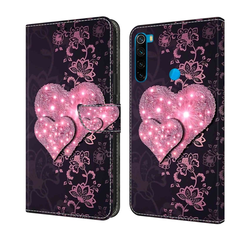 For Xiaomi Redmi Note 8 Crystal 3D Shockproof Protective Leather Phone Case(Lace Love) - Xiaomi Cases by buy2fix | Online Shopping UK | buy2fix
