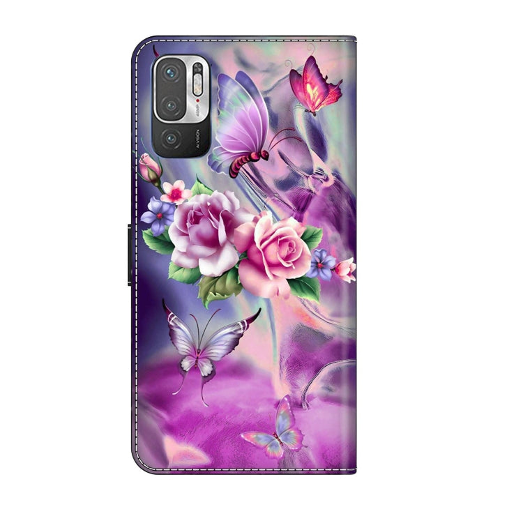 For Xiaomi Redmi Note 10 5G Crystal 3D Shockproof Protective Leather Phone Case(Butterfly) - Xiaomi Cases by buy2fix | Online Shopping UK | buy2fix
