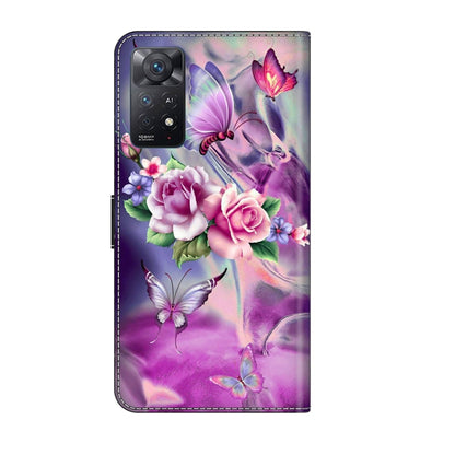 For Xiaomi Redmi Note 11 Pro 5G / 4G Global Crystal 3D Shockproof Protective Leather Phone Case(Butterfly) - Xiaomi Cases by buy2fix | Online Shopping UK | buy2fix