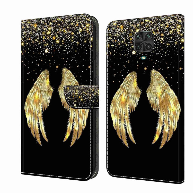 For Xiaomi Redmi Note 9 Pro Crystal 3D Shockproof Protective Leather Phone Case(Golden Wings) - Xiaomi Cases by buy2fix | Online Shopping UK | buy2fix