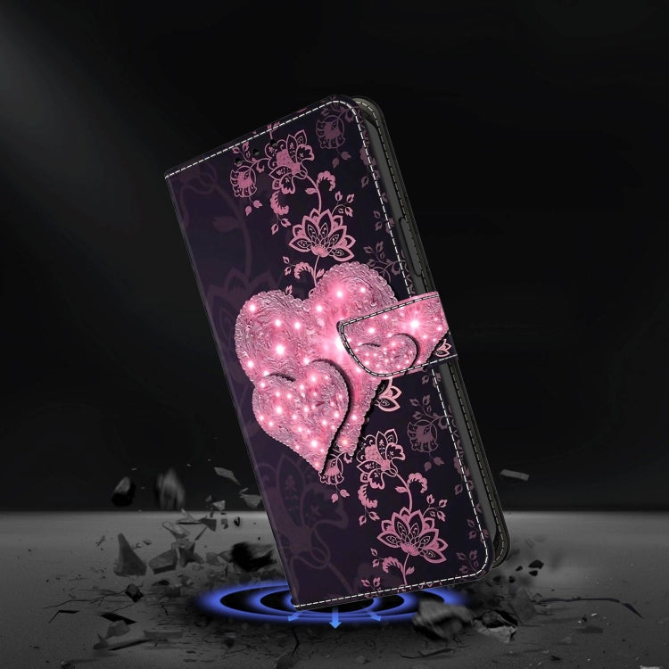 For Xiaomi 13 Crystal 3D Shockproof Protective Leather Phone Case(Lace Love) - 13 Cases by buy2fix | Online Shopping UK | buy2fix