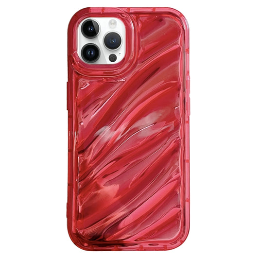 For iPhone 14 Pro Laser Sequin Waves TPU Phone Case(Red) - iPhone 14 Pro Cases by buy2fix | Online Shopping UK | buy2fix