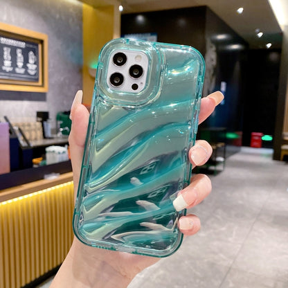 For iPhone 11 Pro Laser Sequin Waves TPU Phone Case(Blue) - More iPhone Cases by buy2fix | Online Shopping UK | buy2fix