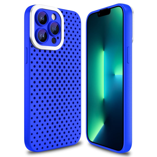 For iPhone 13 Pro Max Hollow Heat Dissipation TPU Phone Case(Blue) - iPhone 13 Pro Max Cases by buy2fix | Online Shopping UK | buy2fix