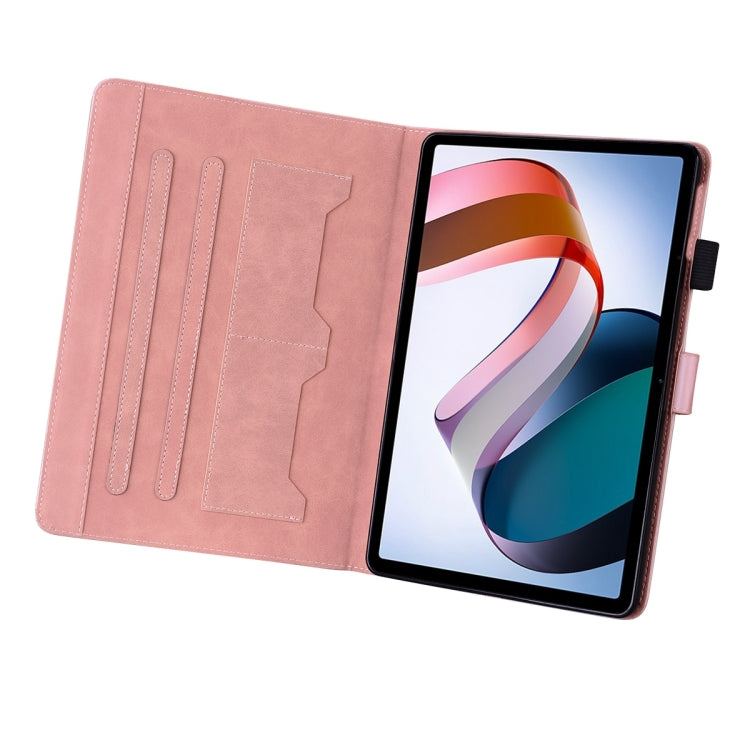 For Xiaomi Redmi Pad 2022 Cartoon Buckle Leather Tablet Case(Rose Gold) -  by buy2fix | Online Shopping UK | buy2fix