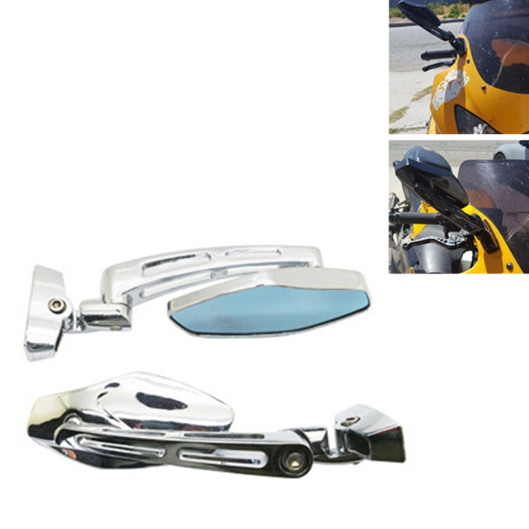 1Pair SF-062 Motorcycle Modified Rearview Mirror Reflective Mirror(Plating Silver) - Side Mirrors by buy2fix | Online Shopping UK | buy2fix