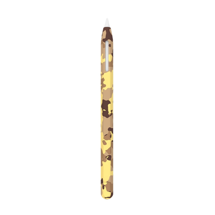 For Apple Pencil 2 LOVE MEI Camouflage Silicone Protective Pen Case(Yellow) - Pencil Accessories by LOVE MEI | Online Shopping UK | buy2fix