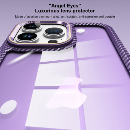 For iPhone 13 Pro Max Carbon Fiber Transparent Back Panel Phone Case(Green) - iPhone 13 Pro Max Cases by buy2fix | Online Shopping UK | buy2fix