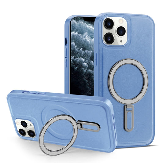For iPhone 11 Pro Max MagSafe Magnetic Holder Phone Case(Sierra Blue) - iPhone 11 Pro Max Cases by buy2fix | Online Shopping UK | buy2fix