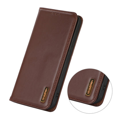 For OnePlus Ace 2 Pro KHAZNEH Nappa Top Layer Cowhide Leather Phone Case(Brown) - OnePlus Cases by buy2fix | Online Shopping UK | buy2fix