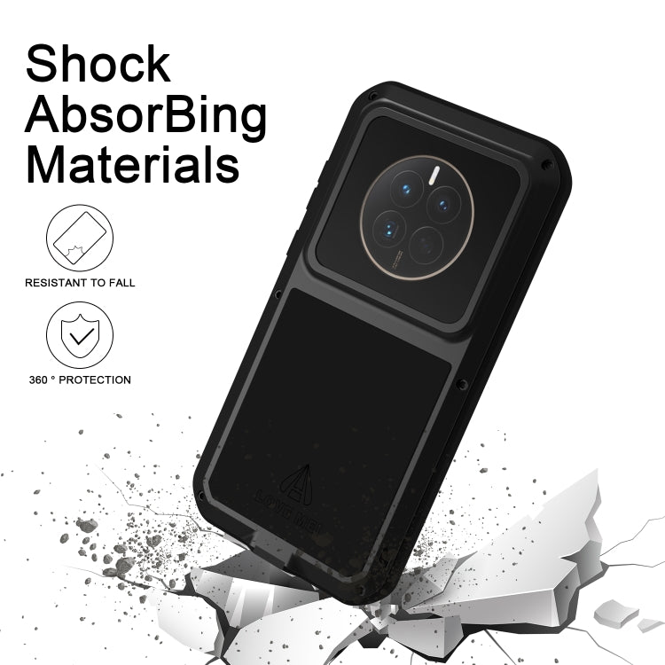 For Huawei P60 / P60 Pro / P60 Art LOVE MEI POWERFUL Metal Shockproof Life Waterproof Dustproof Phone Case(White) - Huawei Cases by LOVE MEI | Online Shopping UK | buy2fix