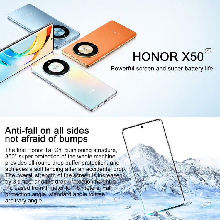 Honor X50 5G, 108MP Camera, 6.78 inch MagicOS 7.1.1 Snapdragon 6 Gen1 Octa Core up to 2.2GHz, Network: 5G, OTG, Not Support Google Play, Memory:16GB+512GB(Blue) - Honor by Huawei | Online Shopping UK | buy2fix
