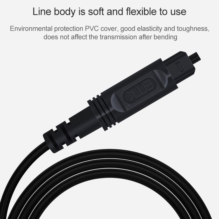 30m EMK OD2.2mm Digital Audio Optical Fiber Cable Plastic Speaker Balance Cable(Black) - Audio Optical Cables by EMK | Online Shopping UK | buy2fix