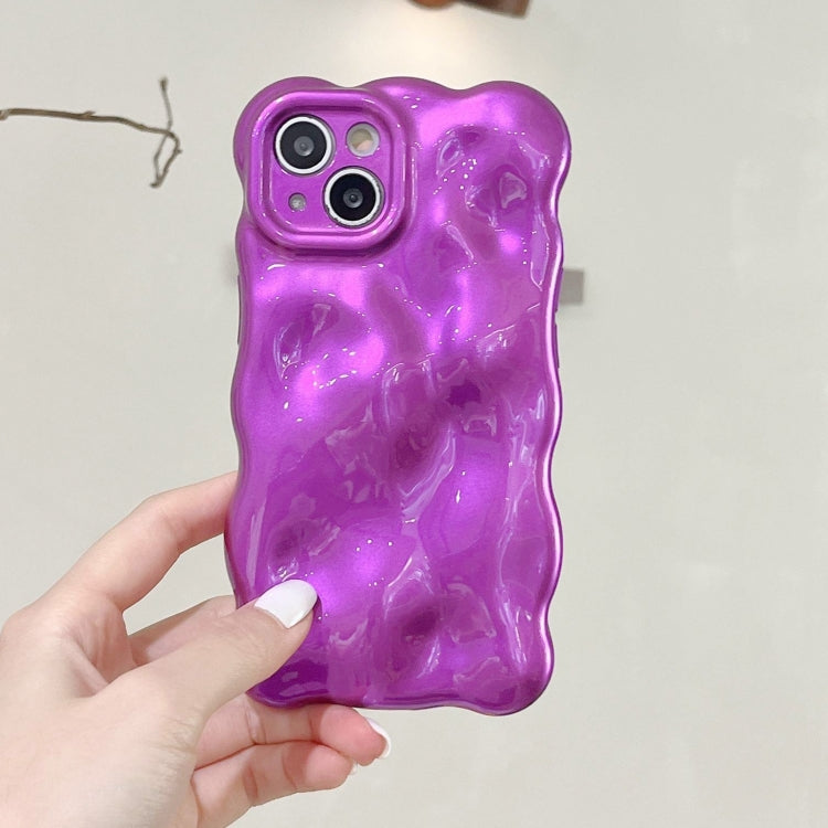 For iPhone 15 Pro Max Wave Bubbles TPU Phone Case(Purple) - iPhone 15 Pro Max Cases by buy2fix | Online Shopping UK | buy2fix