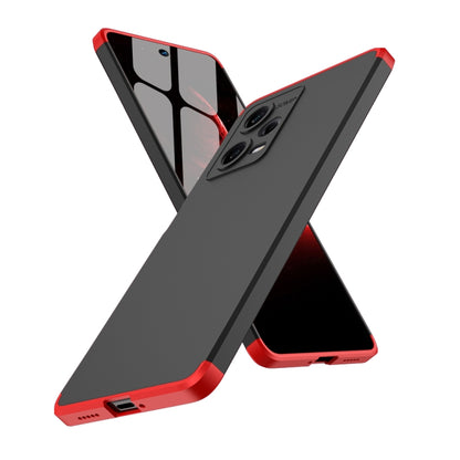 For Xiaomi Redmi Note 12 Pro 5G Global GKK Three Stage Splicing Full Coverage PC Phone Case(Black Red) - Note 12 Pro Cases by GKK | Online Shopping UK | buy2fix