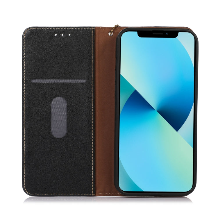 For Honor 90 Lite 5G / X50i KHAZNEH Nappa Top Layer Cowhide Leather Phone Case(Black) - Honor Cases by buy2fix | Online Shopping UK | buy2fix