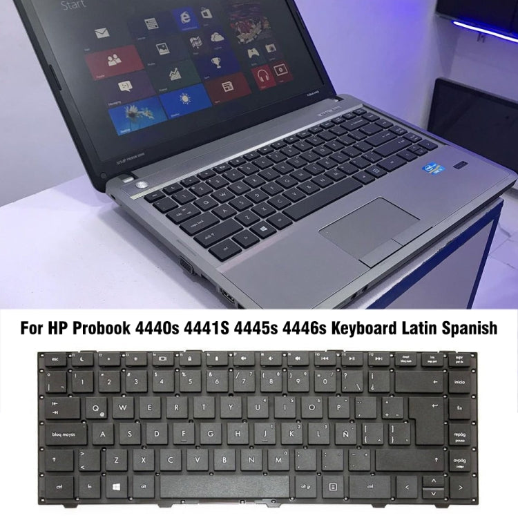 For HP Probook 4440s / 4441S Spanish Version Laptop Keyboard - HP Spare Parts by buy2fix | Online Shopping UK | buy2fix