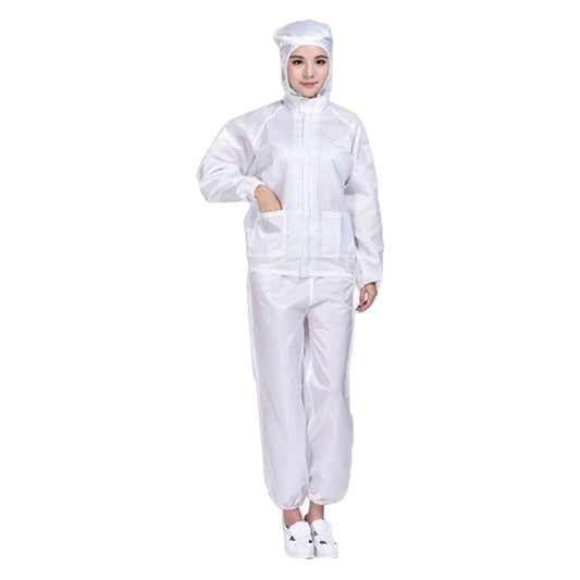 Striped Anti-static Split Hood Dust-proof Work Suit, Size:XL(White) - Protective Clothing by buy2fix | Online Shopping UK | buy2fix