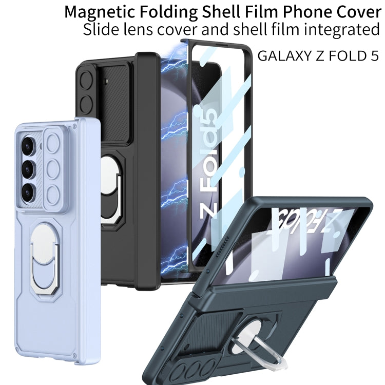 For Samsung Galaxy Z Fold5 GKK Integrated Folding Armored Shell PC Phone Case(Black) - Galaxy Z Fold5 Cases by GKK | Online Shopping UK | buy2fix